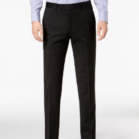 Men's Grey Pinstripe Formal Pants